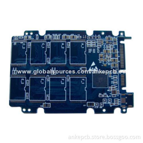Multilayer PCB with leadfree finish, min vias 0.2mm, 4mil/4mil track/space, RoHS